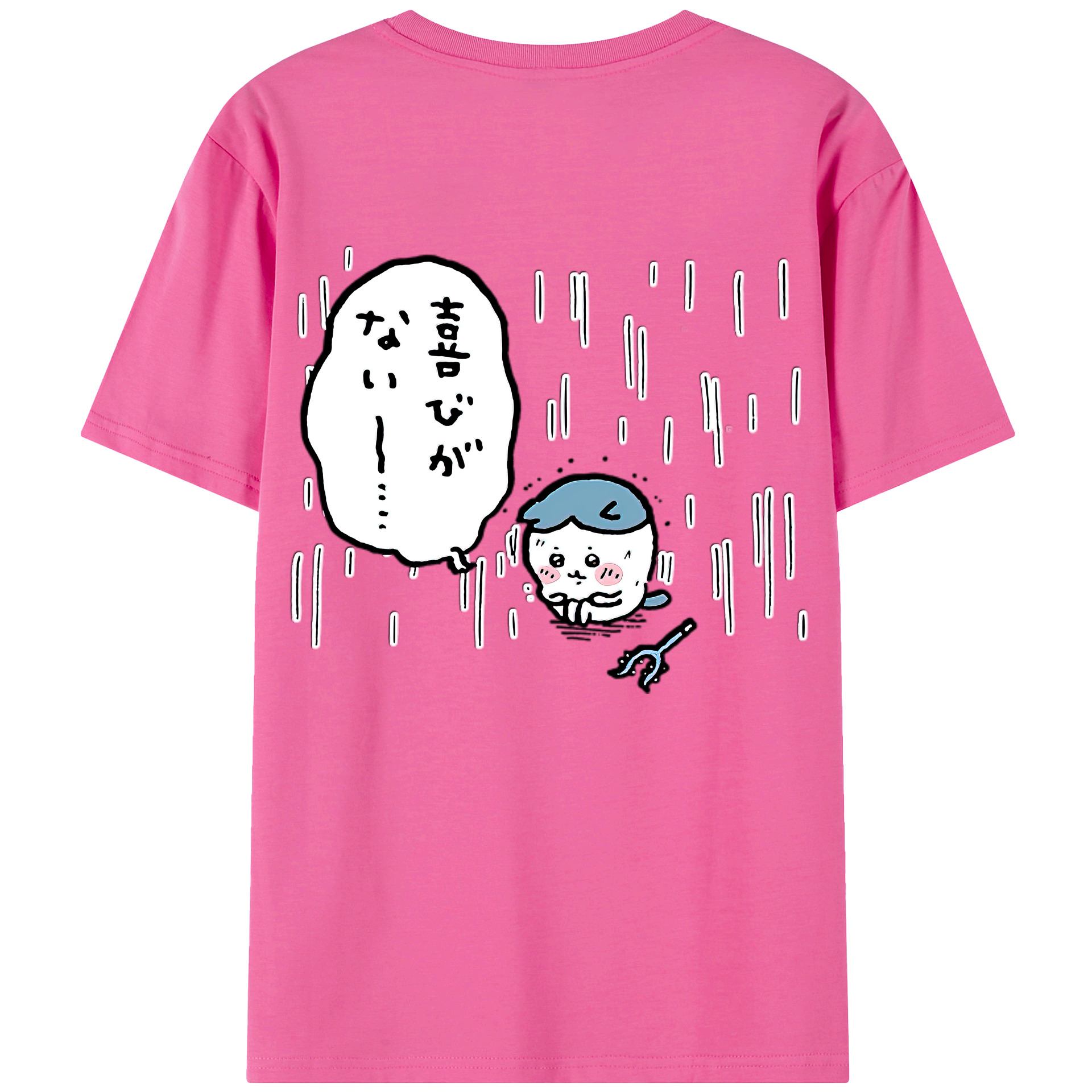 （画像用） ちいかわ ハチワレ Chii-kawa hachiware レディース半袖Tシャツ(バックプリント)